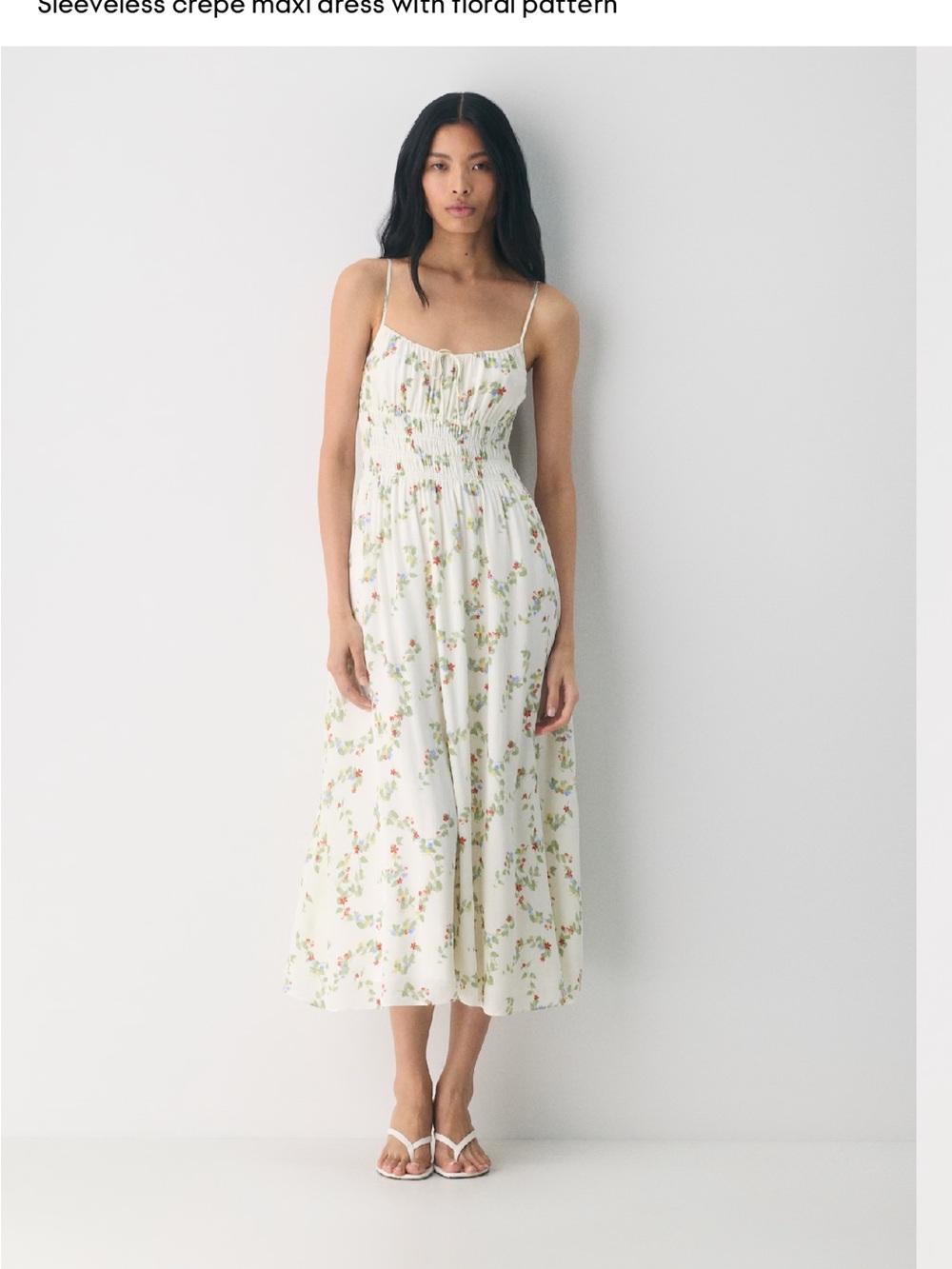 Aritzia Wilfred Typescript Maxi Dress in Light Birch/Multi